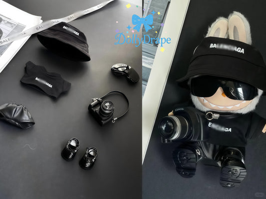 Accessories from black streetwear labubu clothes set